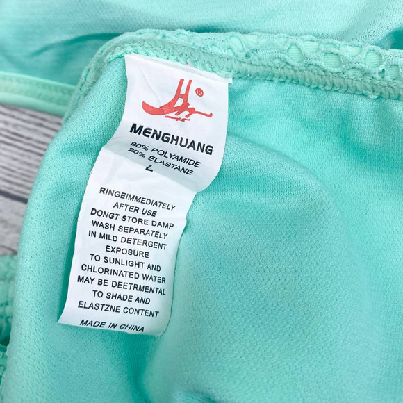 NEW Women Turquoise Sexy Two Piece Air Mesh Bikini Large - Picture 10 of 10